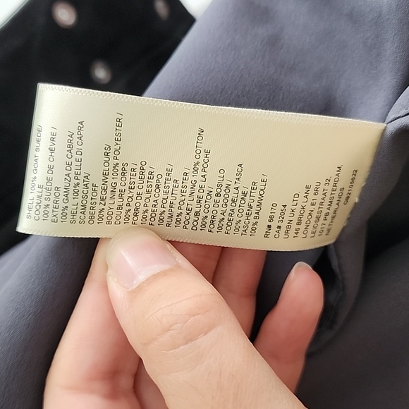 Free People We The Free Suzy black suede leather jacket size Large Chore Coat - Picture 15 of 16